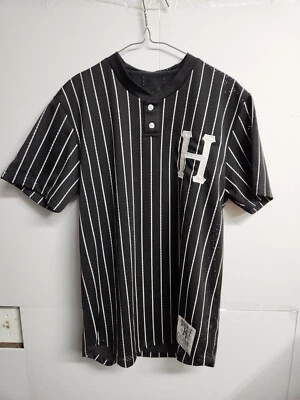 Camiseta deportiva de béisbol a rayas de malla negra pequeña de HUF Worldwide Collection para hombre (estante 11) Foto 1 de 4