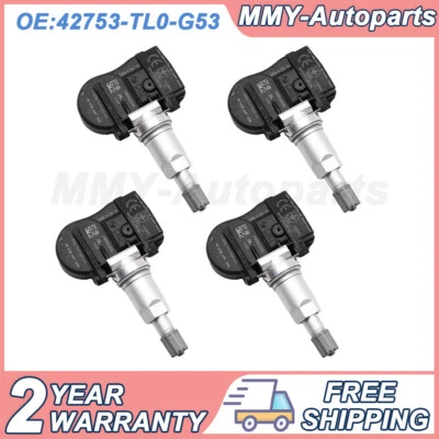 Sensor de presión de neumáticos TPMS de 4 piezas para Honda Crosstour Accord Acura MDX RLX ILX Foto 1 de 4