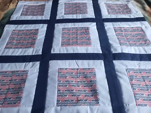 NASCAR BABY QUILT (red & black) - Picture 1 of 2