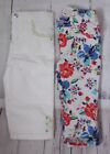 Lot of 2 Girls Pants SIZE 4: 1989 PLACE Jeans + XOXO GIRLS White w/Green Details