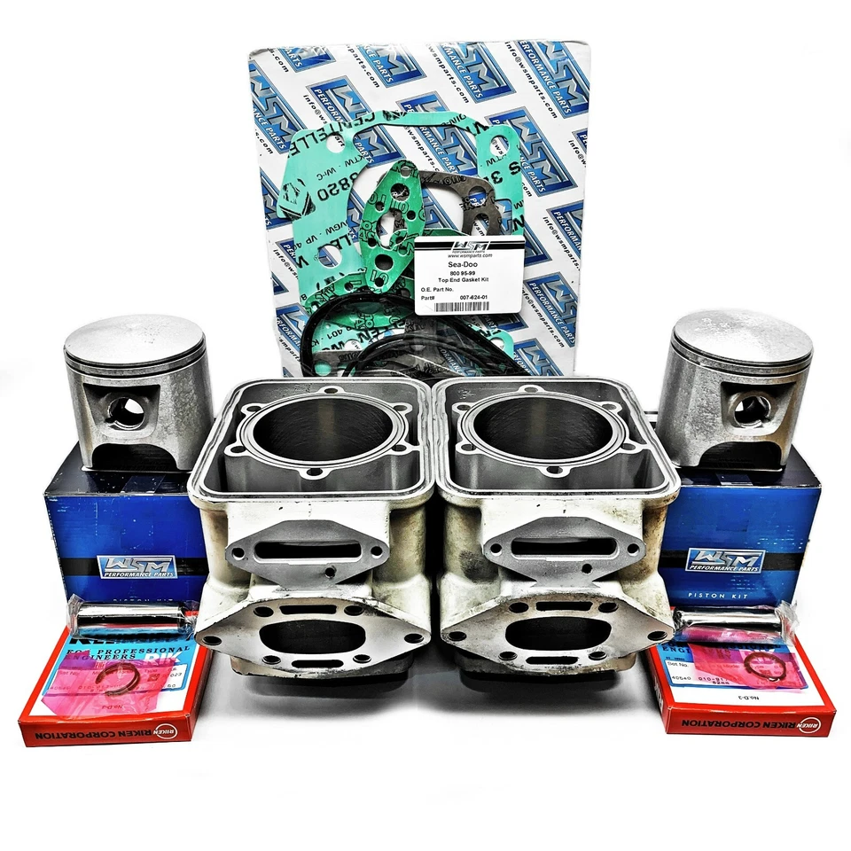 50mm Sea-Doo 800 Carb Cylinders Pistons 1995-1999 82.50mm 6923212 White 2 - Image 1 of 1