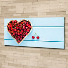 Wandbild aus Plexiglas Druck auf Acryl 125x50 Essen & Getrnke Kirsche Herz
