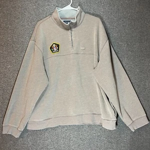 IZOD Perform X Sweater Adult XXL Gray 1/4 Zip Pullover with Pentagon Patch Men's - Picture 1 of 12