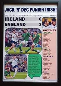 Ireland 0 England 2 - 2024 Nations League - souvenir print - Picture 1 of 5