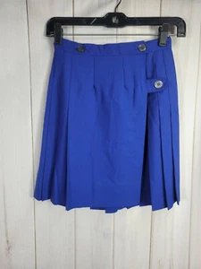  Vintage 70’s Uniform Size 8 Cran Barry Blue Accordion Pleated Schoolgirl Skirt - Picture 1 of 3