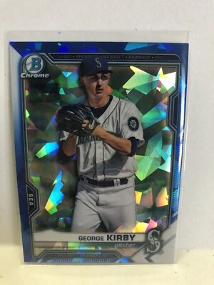 2021 Bowman Chrome SAPPHIRE George Kirby #BCP-117 Seattle Mariners - Image 1 of 2