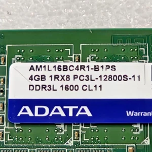Lotto di 2 computer portatili Adata AM1L16BC4R1-B1PS 4GB 1RX8 SODIMM DDR3L-1600S PC3L-12800S - Foto 1 di 3
