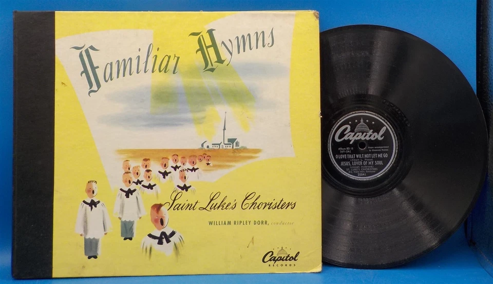 St Luke's Choristers 78RPM CAPITOL 4 Record Set Album Book BD-15 Familiar Hymns  - Image 1 of 4