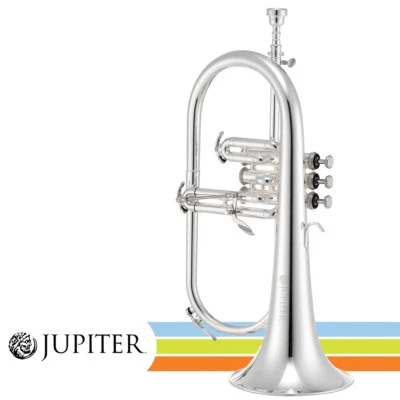 Jupiter JFH1100RSQ Cuerpo Plateado Llave de Bb Flugelhorn Con Estuche Foto 1 de 3