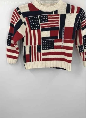 Suéter Pullover Tommy Hilfiger Niños Multicolor Abstracto Algodón Tejido Talla 4 Foto 1 de 4