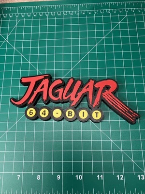 Impreso en 3D Atari Jaguar 64 bits logotipo exhibición fan art videojuego Foto 1 de 3