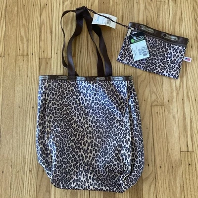 NWT LeSportSac Show Case Packable Tote Bag Leopard  - Image 1 of 4