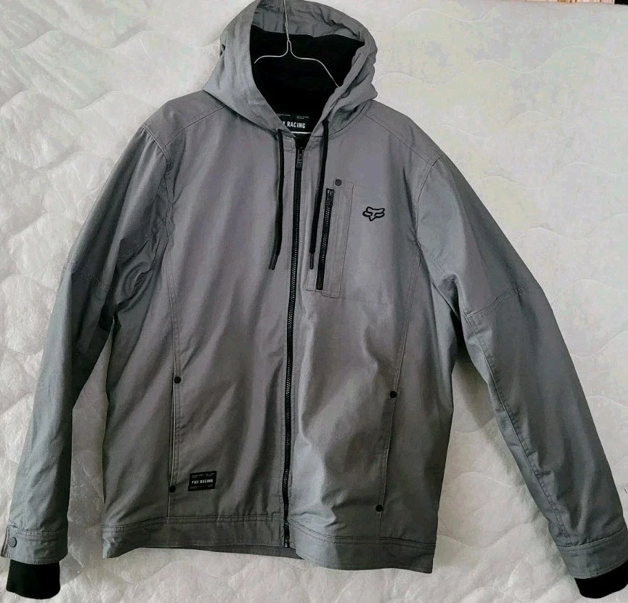 Chaqueta con capucha gris XL Fox Racing para hombre usada Foto 1 de 4