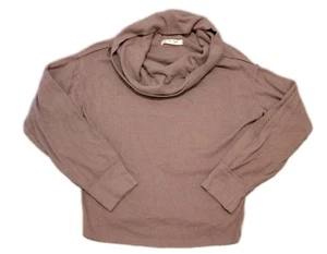 We The Free Waffle Knit Top Woman's Size Small Cowl Neck Rouge Stretch Pullover - Picture 1 of 15