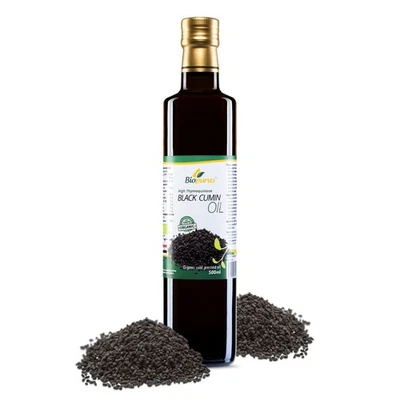 Biopurus Organic Cold Pressed Black Cumin Oil HTQ (High Thymoquinone) 500ml - Image 1 of 2