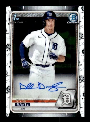 2020 Bowman Draft #CDA-DD Dillon Dingler Chrome Draft Pick Autographs - Image 1 of 2