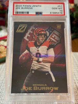 2020 Panini Zenith #51 Joe Burrow (RC) PSA10 Cincinnati Bengals - Image 1 of 2