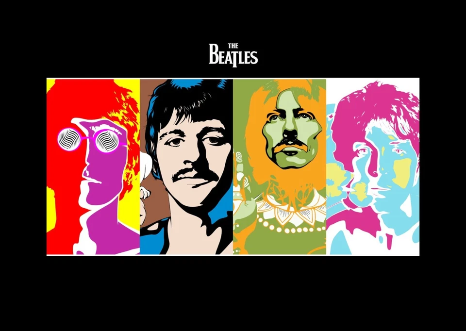 The Beatles - Psychedelic - A4 Mini Print/Poster - Image 1 of 1