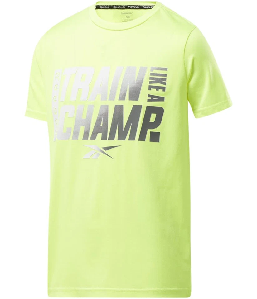 Camiseta gráfica Reebok Train Like A Champ para niños, amarilla, niños grandes (8-20), L Foto 1 de 1