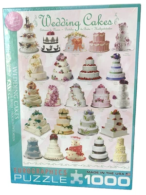 PASTELES DE BODA Eurographics 1000 Piezas PUZZLE *NUEVO Y PRECINTADO* Incluye Receta, EE. UU. Foto 1 de 4