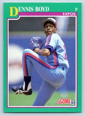 1991 Score Dennis Boyd #202 Montreal Expos - Image 1 of 2