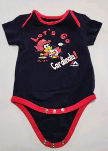"Let’s Go" St. Louis CardinalsMLB Baseball One-Piece Infant Baby 12 Months - Picture 1 of 5