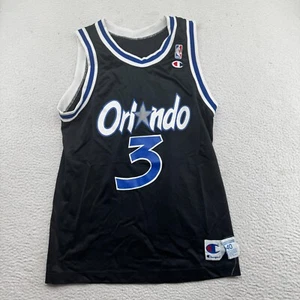 Vintage Champion Orlando Magic Dennis Scott #3 Jersey Mens 40 Black USA Made - Picture 1 of 6