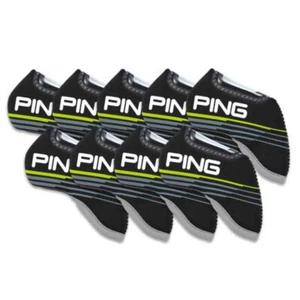 Ping 2025 Neu Premium Original Golf Eisen Schläger Kopfbedeckung (9 Stück) Schwarz Neopren - Bild 1 von 4