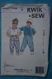 Kwik Sew #2169 TODDLERS Shirts & Pants PATTERN Size T1-T2-T3-T4 STRETCH FABRICS - Picture 1 of 1