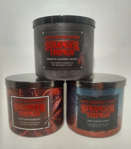 Stranger Things Bath & Body Works Netflix 3er Set Dochtkerzen Neu! - Bild 1 von 9
