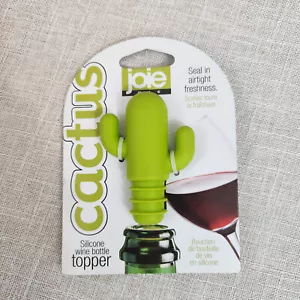 Botella de vino de silicona Joie Cactus sello superior verde libre de bpa caja fuerte para lavavajillas NUEVA - Imagen 1 de 2