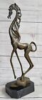 Sculpture en métal bronze cheval Salvador Dali décoration sur base marbre