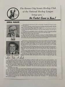 1974-75 Kansas City Scouts (NHL) team newsletter
