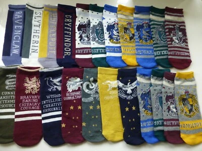 HARRY POTTER Calcetines delineador de zapatos Damas Reino Unido 4-8 Gryffindor Slytherin Hufflepuff Rave Foto 1 de 4