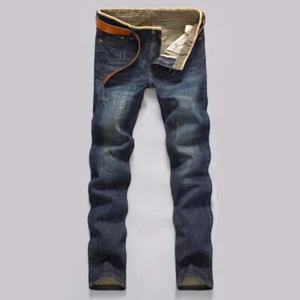 Men's Casual Jeans Skinny Denim Straight Slim Fit Combat Cargo Pant Waist to 40" - Picture 1 of 5