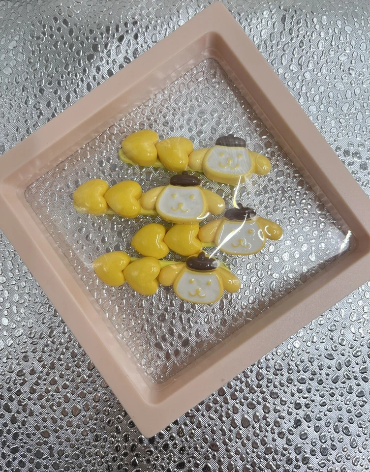 Sanrio Character Pompompurin 3D hairclips barrettes set/4pcs In Gift Box - Image 1 of 1