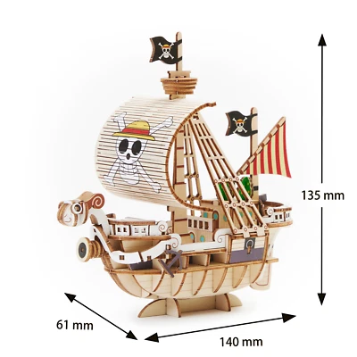 ki-gu-mi ONE PIECE kigumi Wooden Art 3D puzzle  Going Merry - Image 1 of 4