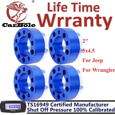 Adaptador de espaciadores de rueda azul de 2" 5x4,5 para Jeep Liberty ZJ MJ Wrangler Ford Explore Foto 1 de 4