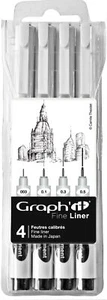 Pouch - 4 Delicate Liners Graph 'It Black - Picture 1 of 2