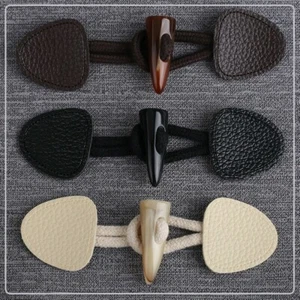 5 Pairs Horn Toggle Buttons Coat Sew Fastener Knitwear Jacket Duffle Craft Retro - Picture 1 of 14