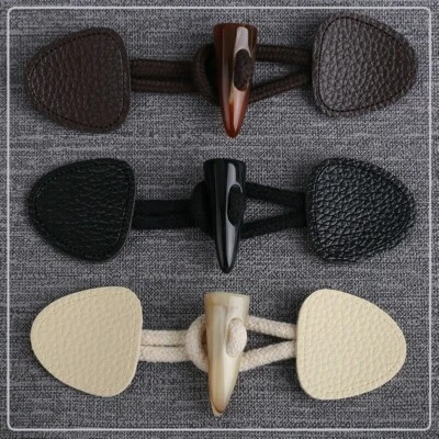 5 Pairs Horn Toggle Buttons Coat Sew Fastener Knitwear Jacket Duffle Craft Retro - Image 1 of 4