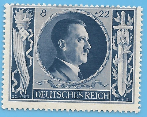 Germany WW2 German 1943 Swastika Adolf Hitler 8+22 Stamp WW2 Era  Mi# 846   #2 Cover
