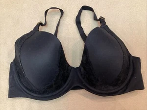 Sujetador Soma 36D Abrazable Cobertura Perfecta Negro Encaje Borde Con Aros - Imagen 1 de 5