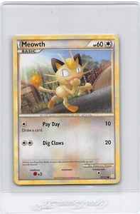 MEOWTH 75/123 - NON-HOLO COMMON - HeartGold SoulSilver - Pokemon Card - NM - Picture 1 of 2