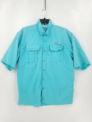 Magellan Mens Button-Up Shirt Short Sleeve XXL-T Solid Blue  - Image 1 of 4