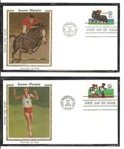 US SC # 1791-1794 Summer Olympics  FDC.4 Covers Set . Colorano Silk Cachet - Picture 1 of 2