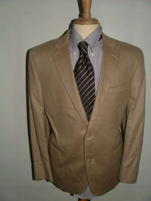 BLAZER HOMBRE SAKS QUINTA AVENIDA TALLA 46 R 100% CACHEMIR HECHO CANADÁ GRIS SÓLIDO #445 Foto 1 de 4