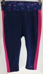 Boden Youth Girls Cropped Leggings Color Navy Blue/Neon Pink Size 7/8Y NWT # - Picture 1 of 6