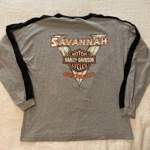 Harley Davidson Savannah Georgia Vintage 2001 Long Sleeve Tee Medium - Picture 1 of 8