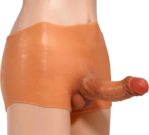 Fallo Doppio Indossabile Mutanda Strap On Dildo Vaginale Anale Pene Realistico - Foto 1 di 5
